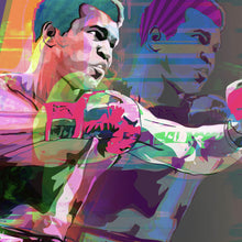 Lade das Bild in den Galerie-Viewer, Acrylglasbild Muhammad Ali Pop Art Quadrat