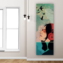 Lade das Bild in den Galerie-Viewer, Poster Music On Abstract Panorama Hoch