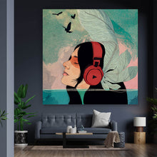 Lade das Bild in den Galerie-Viewer, Poster Music On Abstract Quadrat