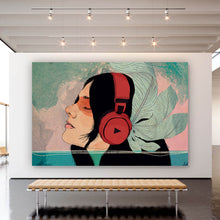 Lade das Bild in den Galerie-Viewer, Aluminiumbild gebürstet Music On Abstract Querformat