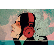 Lade das Bild in den Galerie-Viewer, Aluminiumbild Music On Abstract Querformat