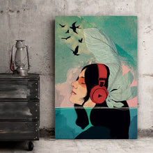 Lade das Bild in den Galerie-Viewer, Aluminiumbild Music On Abstract Hochformat