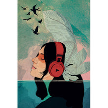 Lade das Bild in den Galerie-Viewer, Aluminiumbild Music On Abstract Hochformat
