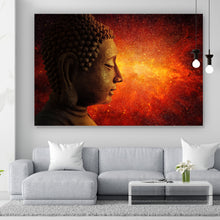 Lade das Bild in den Galerie-Viewer, Leinwandbild Mystischer Buddha Querformat
