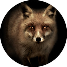 Lade das Bild in den Galerie-Viewer, Aluminiumbild gebürstet Mystischer Fuchs Digital Art Kreis