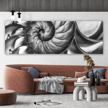 Lade das Bild in den Galerie-Viewer, Poster Nahaufnahme Schneckenhaus Schwarz Weiß Panorama