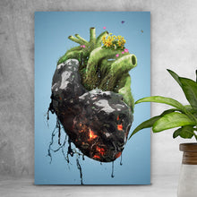 Lade das Bild in den Galerie-Viewer, Acrylglasbild Nature Heart Digital Art Hochformat