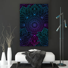 Lade das Bild in den Galerie-Viewer, Poster Neon Mandala Hochformat