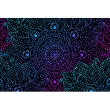 Lade das Bild in den Galerie-Viewer, Poster Neon Mandala Querformat
