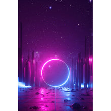 Lade das Bild in den Galerie-Viewer, Poster Neon Portal Galaxie Hochformat