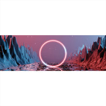 Lade das Bild in den Galerie-Viewer, Leinwandbild Neon Ring Panorama