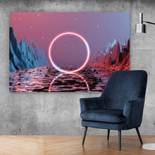 Lade das Bild in den Galerie-Viewer, Poster Neon Ring Querformat