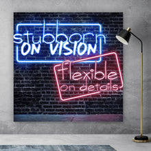 Lade das Bild in den Galerie-Viewer, Poster Neonfarbiger Spruch Mauer Quadrat