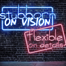 Lade das Bild in den Galerie-Viewer, Poster Neonfarbiger Spruch Mauer Quadrat