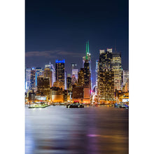 Lade das Bild in den Galerie-Viewer, Poster New York Skyline bei Nacht Hochformat