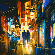 Lade das Bild in den Galerie-Viewer, Spannrahmenbild Night Life Digital Art Quadrat