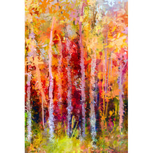 Lade das Bild in den Galerie-Viewer, Acrylglasbild Gemälde Bunte Herbstlandschaft Hochformat