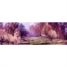 Lade das Bild in den Galerie-Viewer, Acrylglasbild Gemälde bunte Bäume Panorama