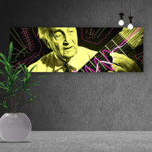 Lade das Bild in den Galerie-Viewer, Leinwandbild Old School Gitarrenspieler Panorama
