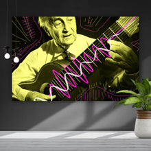 Lade das Bild in den Galerie-Viewer, Spannrahmenbild Old School Gitarrenspieler Querformat