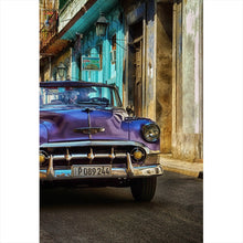 Lade das Bild in den Galerie-Viewer, Poster Oldtimer Lila Hochformat