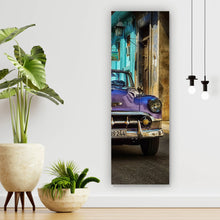 Lade das Bild in den Galerie-Viewer, Poster Oldtimer Lila Panorama Hoch