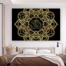 Lade das Bild in den Galerie-Viewer, Poster Om Symbol in Mandala Querformat