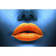 Lade das Bild in den Galerie-Viewer, Acrylglasbild Orangene Lippen No.3 Querformat