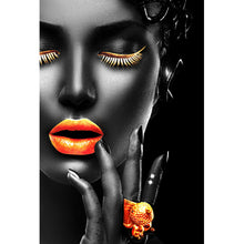 Lade das Bild in den Galerie-Viewer, Acrylglasbild Orangene Lippen No. 2 Hochformat