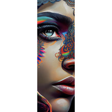 Lade das Bild in den Galerie-Viewer, Aluminiumbild gebürstet Orientalische Frau Digital Art Panorama Hoch