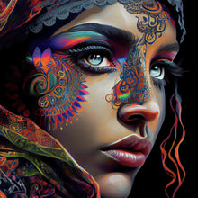 Lade das Bild in den Galerie-Viewer, Poster Orientalische Frau Digital Art Quadrat