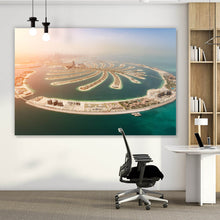 Lade das Bild in den Galerie-Viewer, Leinwandbild Palmeninsel in Dubai Querformat