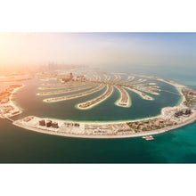 Lade das Bild in den Galerie-Viewer, Aluminiumbild gebürstet Palmeninsel in Dubai Querformat