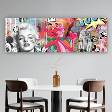 Lade das Bild in den Galerie-Viewer, Poster Panther and Beauties Pop Art Panorama