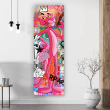 Lade das Bild in den Galerie-Viewer, Aluminiumbild Panther and Beauties Pop Art Panorama Hoch