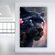 Lade das Bild in den Galerie-Viewer, Leinwandbild Panther Digital Art Hochformat
