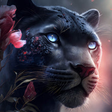 Lade das Bild in den Galerie-Viewer, Leinwandbild Panther Digital Art Quadrat