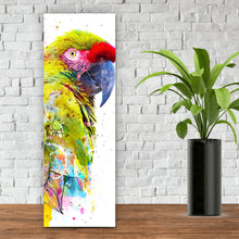 Lade das Bild in den Galerie-Viewer, Aluminiumbild gebürstet Papagei Digital Art Panorama Hoch