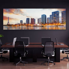 Lade das Bild in den Galerie-Viewer, Leinwandbild Paris Skyline Panorama