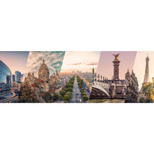 Lade das Bild in den Galerie-Viewer, Aluminiumbild gebürstet Pariser Wahrzeichen Panorama