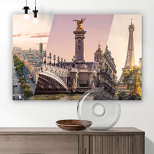 Lade das Bild in den Galerie-Viewer, Aluminiumbild gebürstet Pariser Wahrzeichen Querformat
