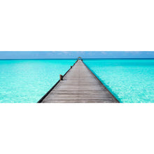 Lade das Bild in den Galerie-Viewer, Acrylglasbild Pier über blauem Meer Panorama