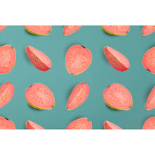 Lade das Bild in den Galerie-Viewer, Poster Pinke Früchte auf blauem Hintergrund Querformat