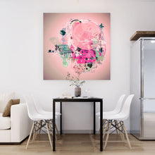 Lade das Bild in den Galerie-Viewer, Poster Pinke Kugel im Grunge Style Quadrat