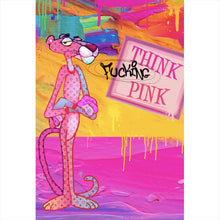 Lade das Bild in den Galerie-Viewer, Aluminiumbild Pinker Panther Abstrakt Hochformat