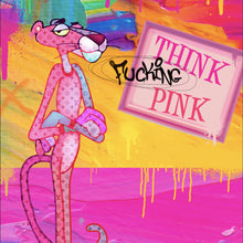 Lade das Bild in den Galerie-Viewer, Aluminiumbild Pinker Panther Abstrakt Quadrat