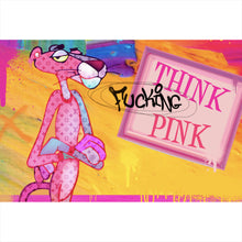 Lade das Bild in den Galerie-Viewer, Leinwandbild Pinker Panther Abstrakt Querformat