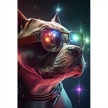 Lade das Bild in den Galerie-Viewer, Poster Pitbull galaktisch Digital Art Hochformat