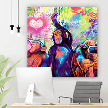 Lade das Bild in den Galerie-Viewer, Poster Pop Art Affen Quadrat