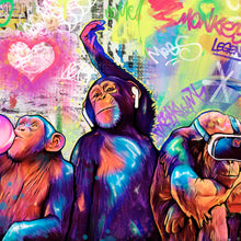Lade das Bild in den Galerie-Viewer, Poster Pop Art Affen Quadrat